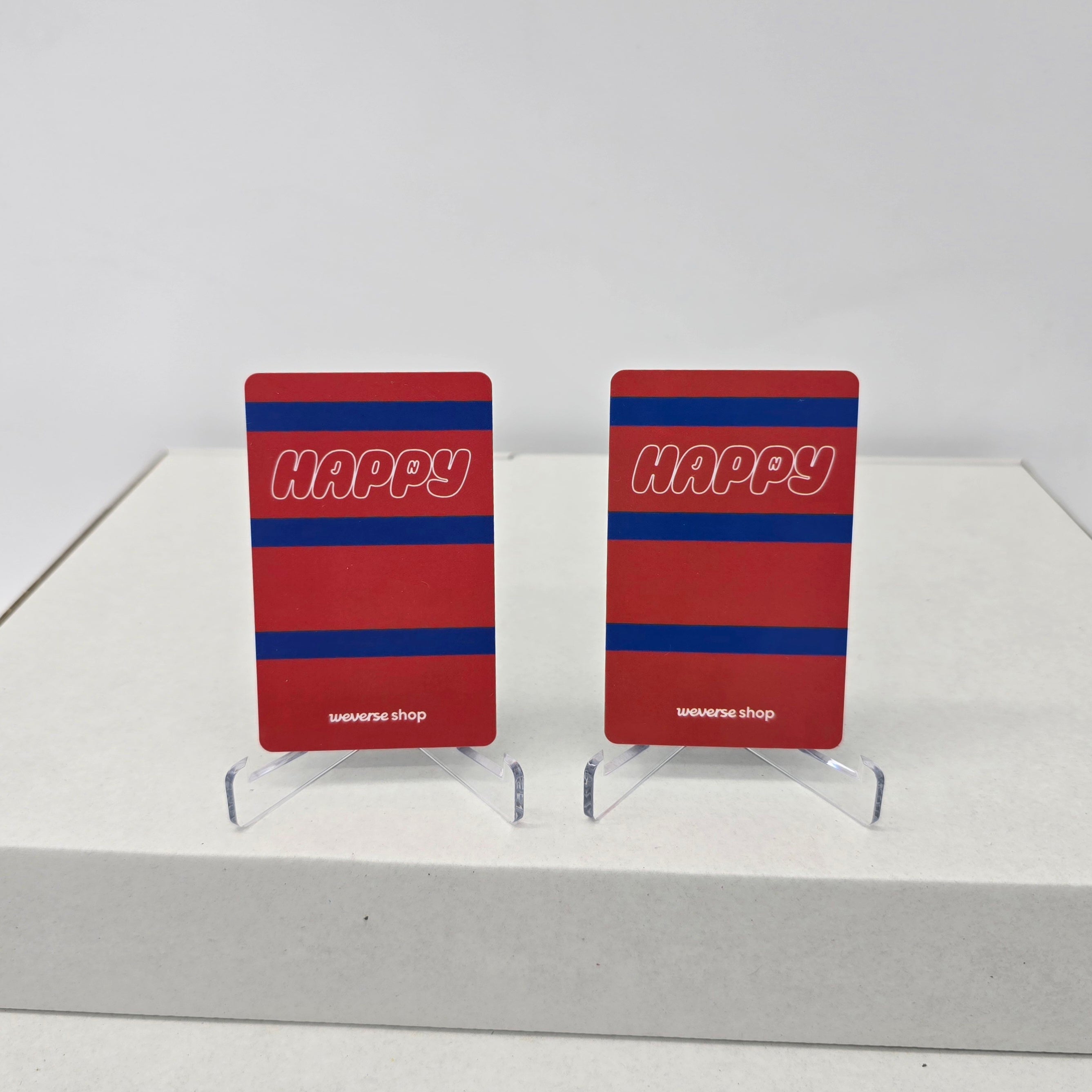 JIN (BTS) - HAPPY - WEVERSE POB PHOTOCARD (RED BACKSIDE)