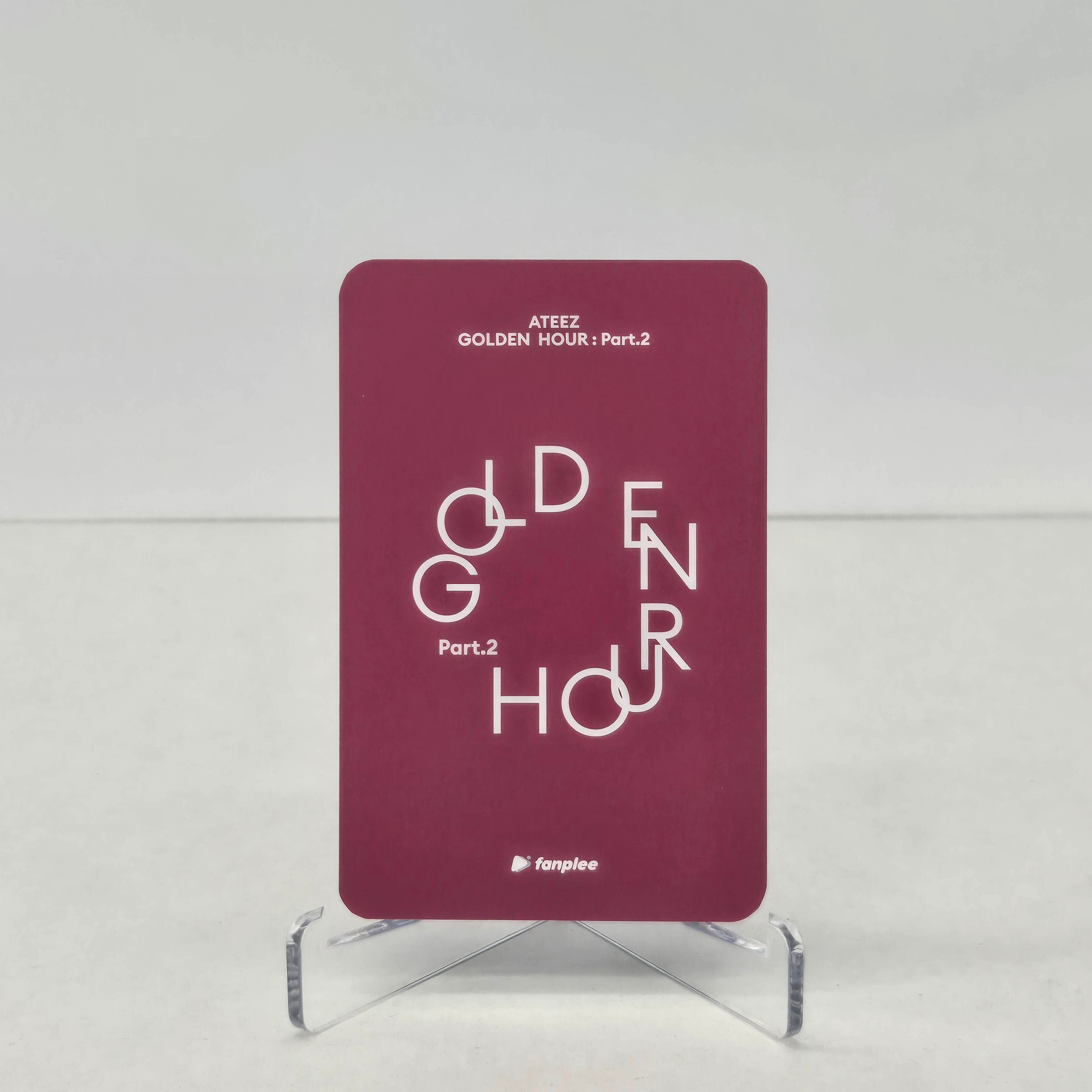ATEEZ - GOLDEN HOUR : PART.2 - fanplee PHOTOCARD (RED BACKSIDE)