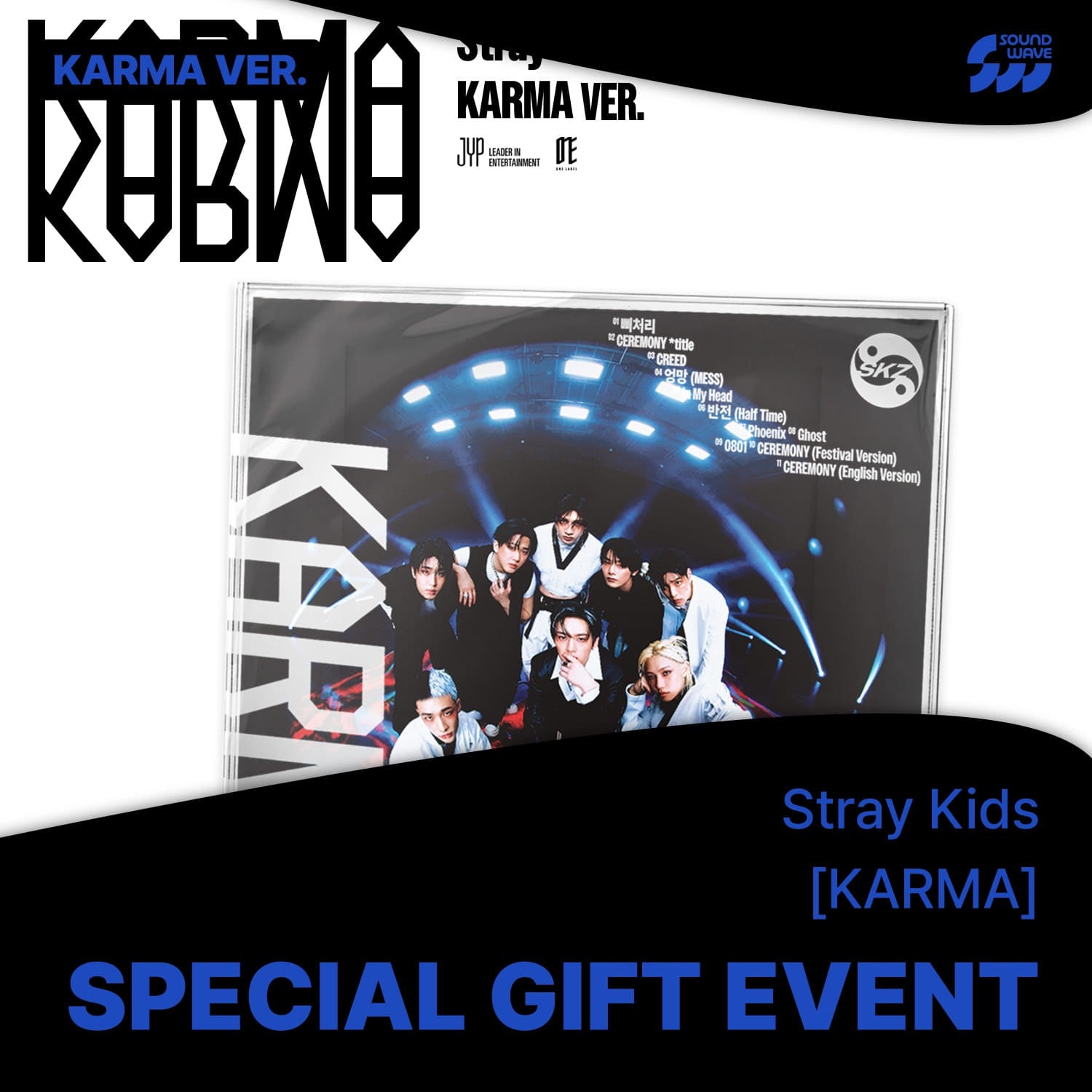 STRAY KIDS - KARMA (KARMA VER. LIMITED EDITION) + SOUNDWAVE POB PHOTOCARD