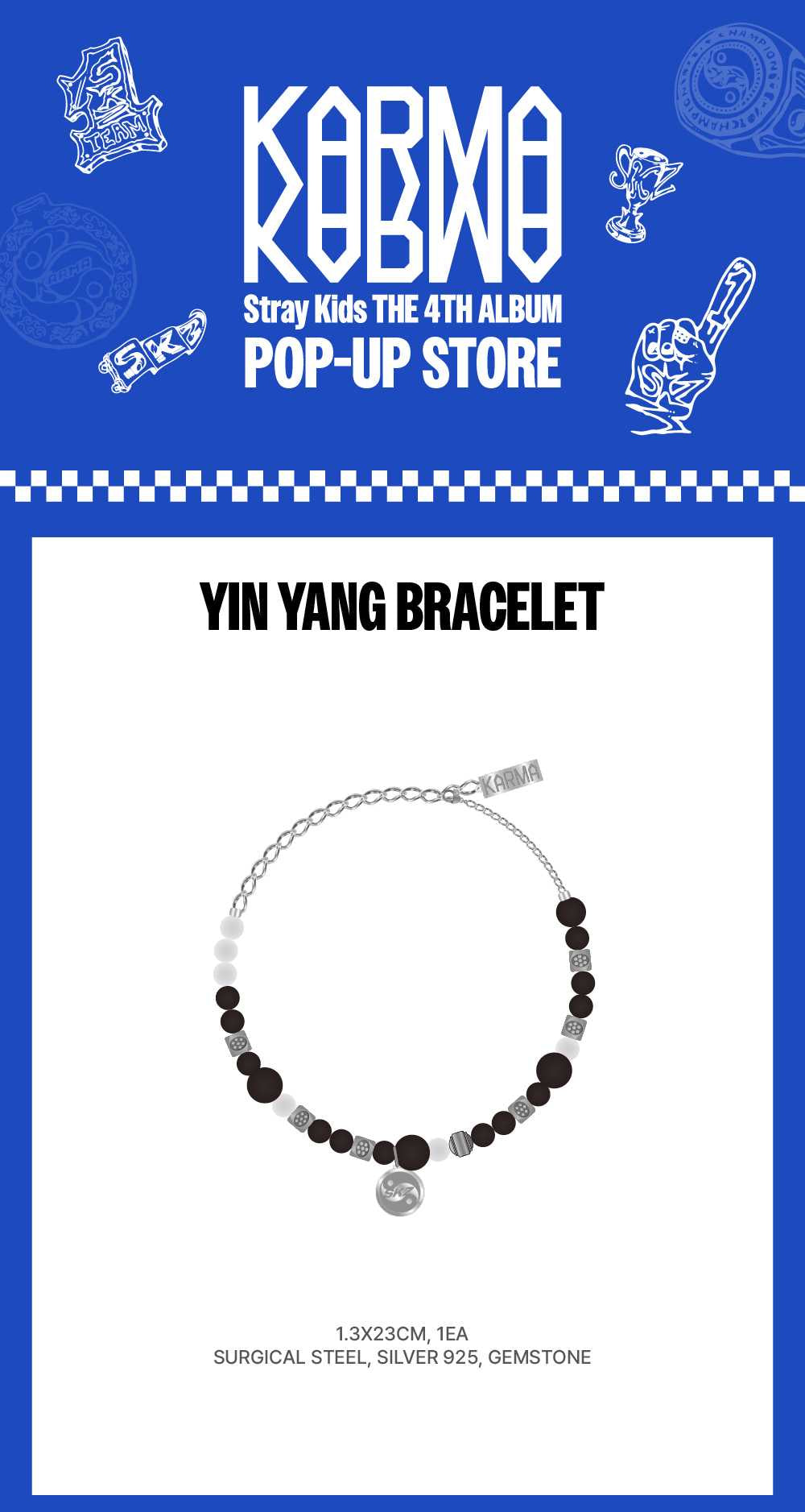 STRAY KIDS - KARMA POP-UP MD YINYANG BRACELET