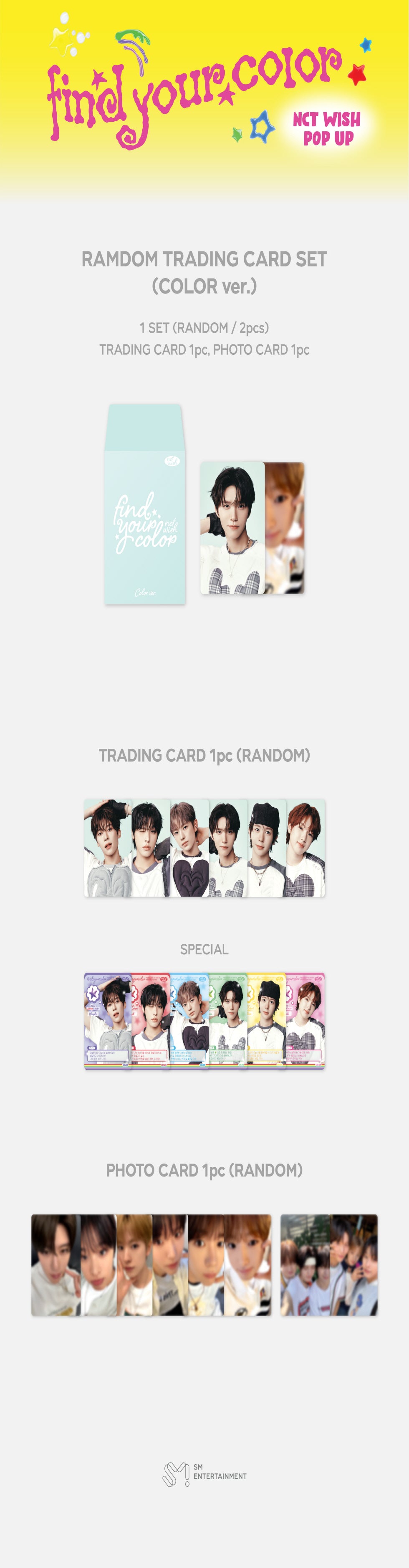 NCT WISH - FIND YOUR COLOR - RANDOM TRADING CARD