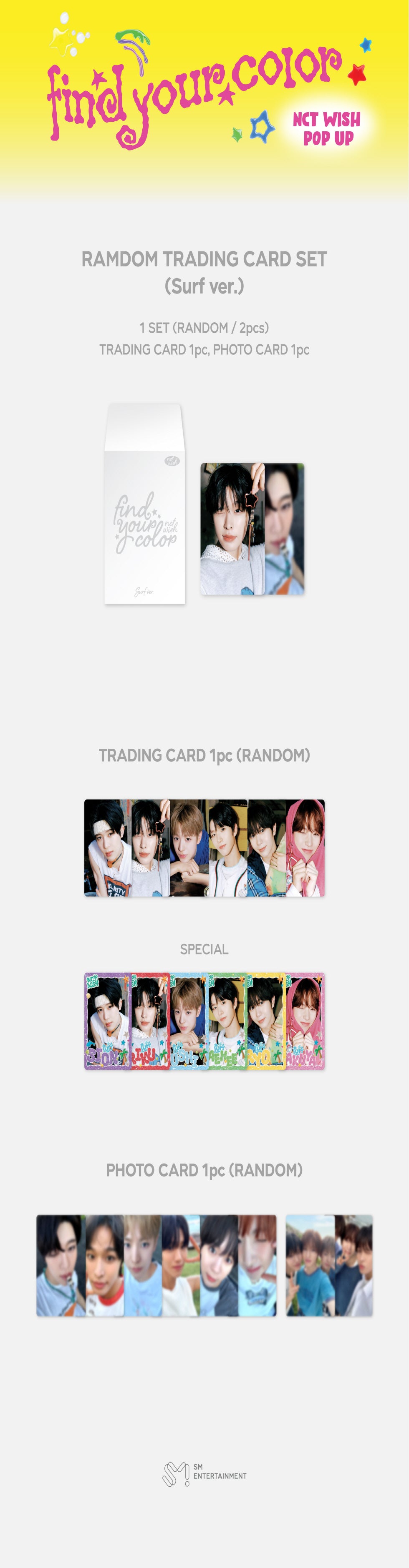 NCT WISH - FIND YOUR COLOR - RANDOM TRADING CARD