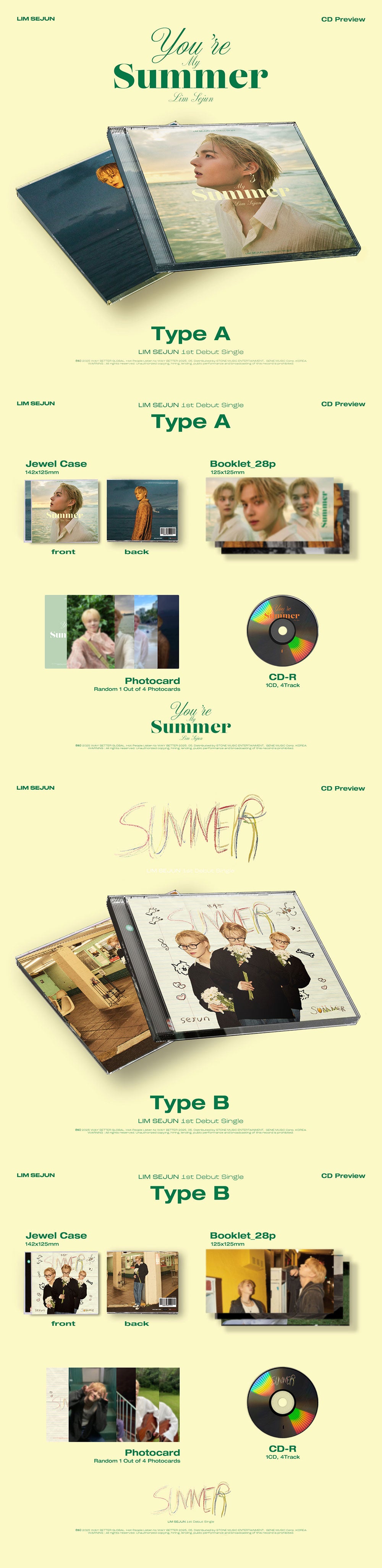 LIM SEJUN (VICTON) - YOU´RE MY SUMMER (1ST DEBUT SINGLE ALBUM)