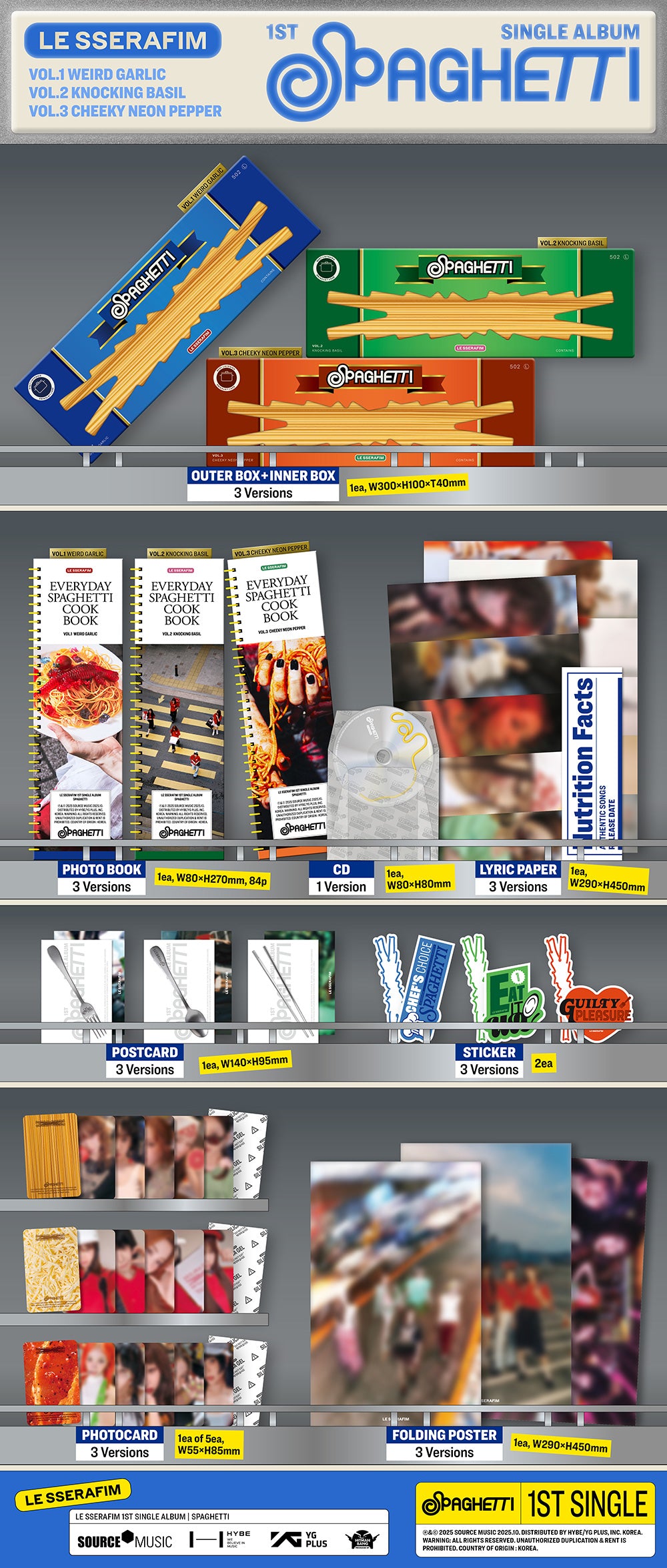 LE SSERAFIM - SPAGHETTI (1ST SINGLE ALBUM)