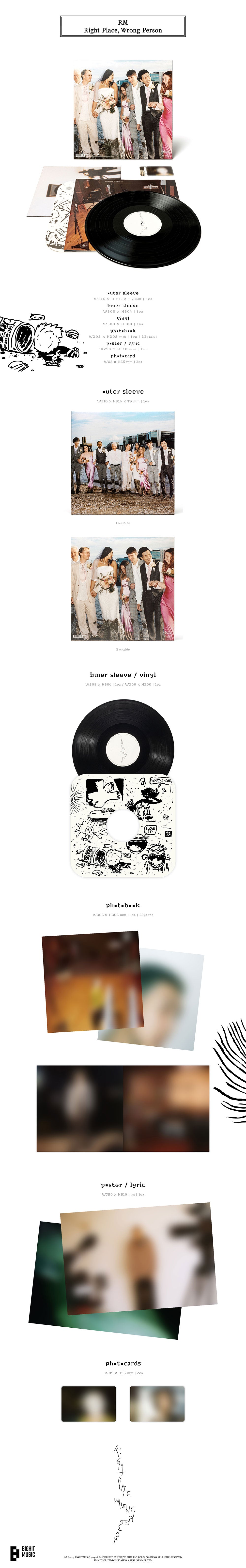 RM (BTS) - RIGHT PLACE, WRONG PERSON (LP)