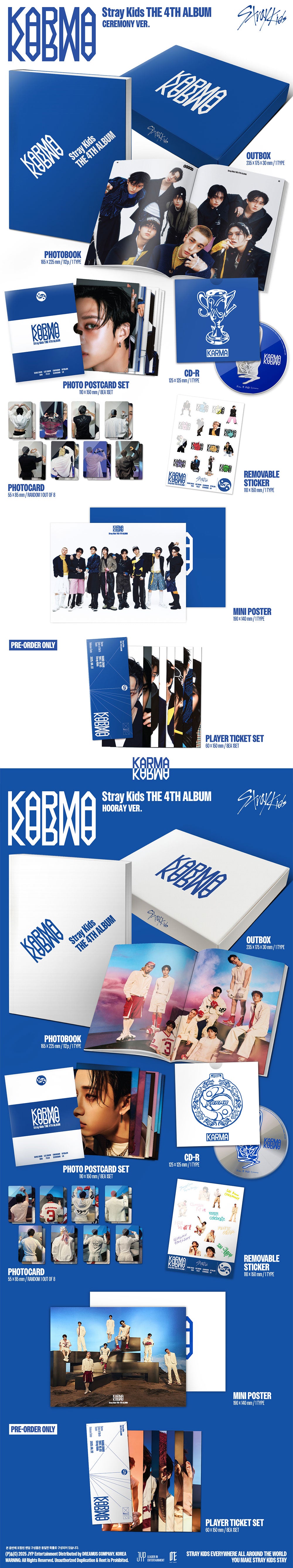 STRAY KIDS - KARMA (STANDARD VER.) + JYP SHOP POB PHOTOCARD
