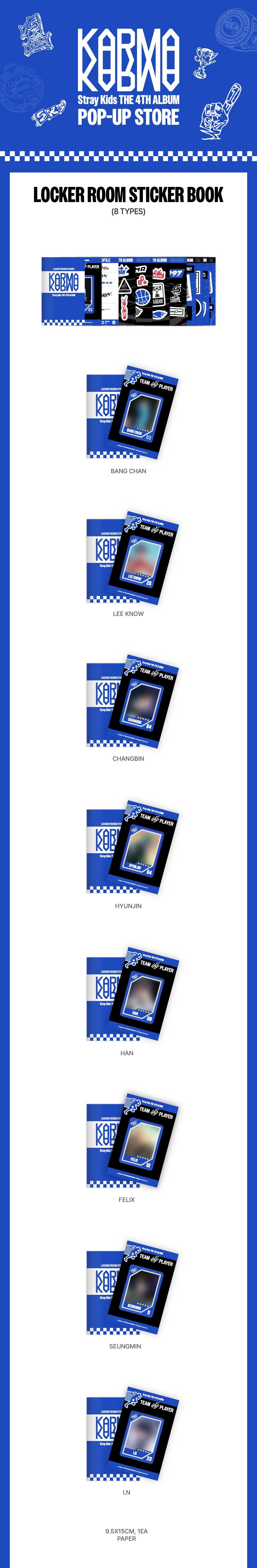 STRAY KIDS - KARMA POP-UP MD LOCKER ROOM STICKER BOOK