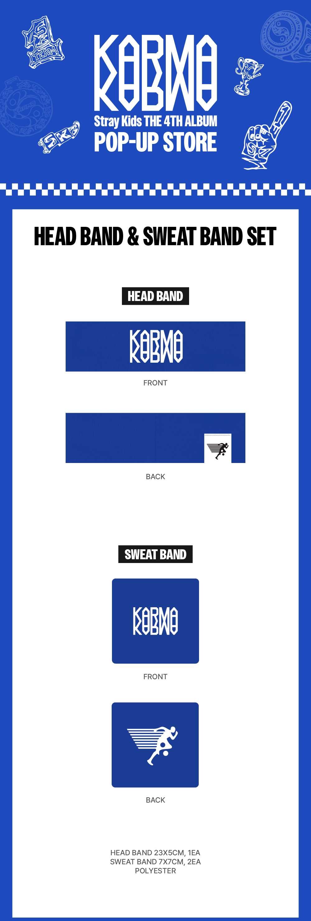 STRAY KIDS - KARMA POP-UP MD HEAD BAND & SWEAT BAND SET