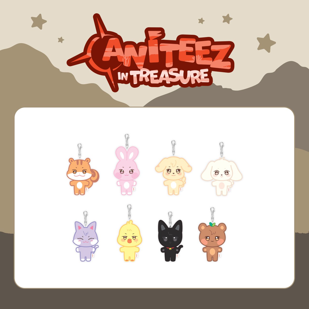 ATEEZ - ANITEEZ IN TREASURE - PLUSH KEYRING