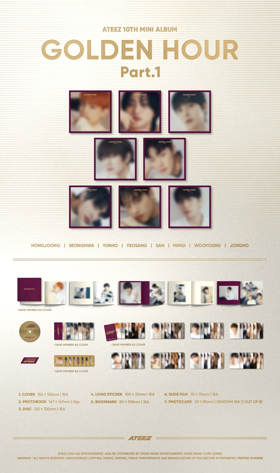 ATEEZ - GOLDEN HOUR : PART. 1 (DIGIPACK VER.)