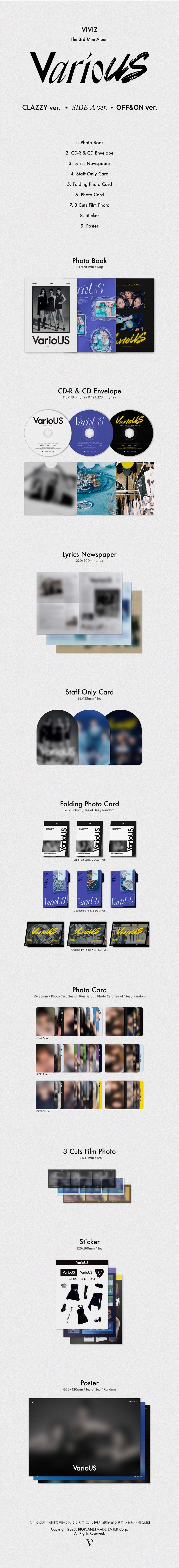 VIVIZ - VARIOUS (PHOTOBOOK VER.) + PRE-ORDER PHOTOCARD