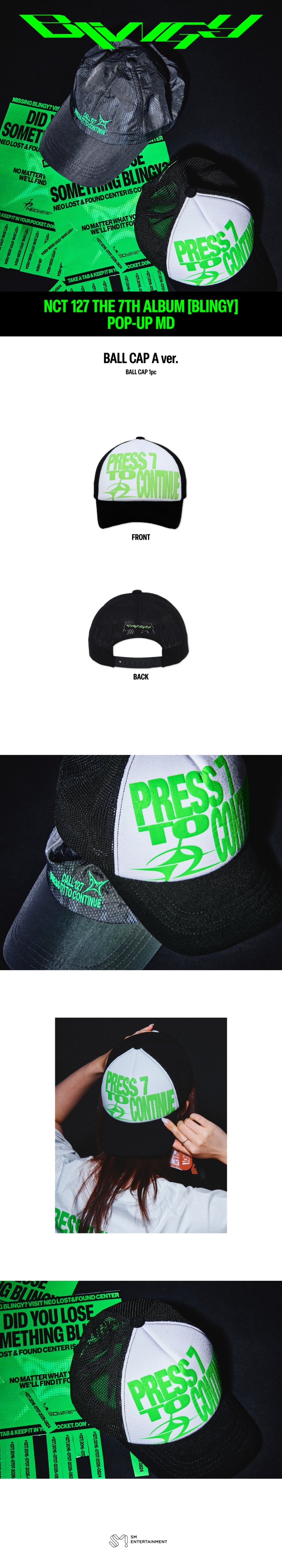 NCT127 - 2026 The 7th Album [BLINGY] POP-UP MD ‘NEO LOST&FOUND CENTER’ BALL CAP