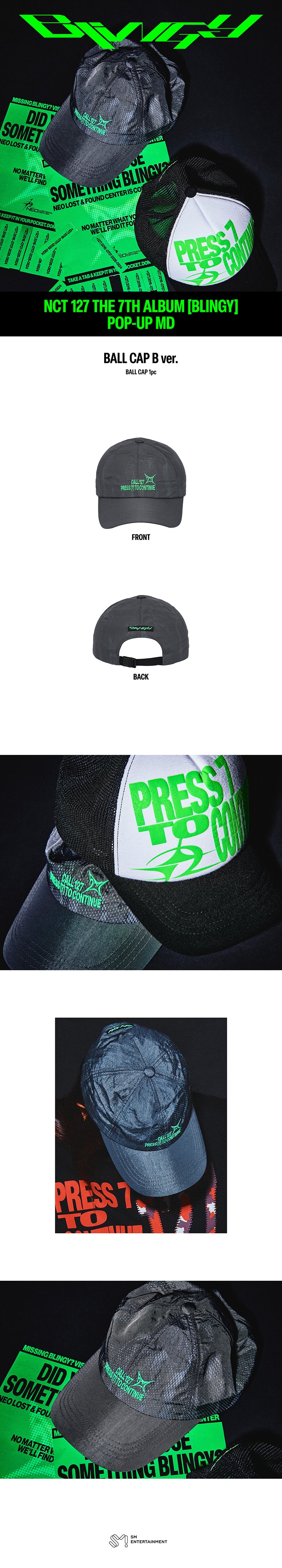NCT127 - 2026 The 7th Album [BLINGY] POP-UP MD ‘NEO LOST&FOUND CENTER’ BALL CAP