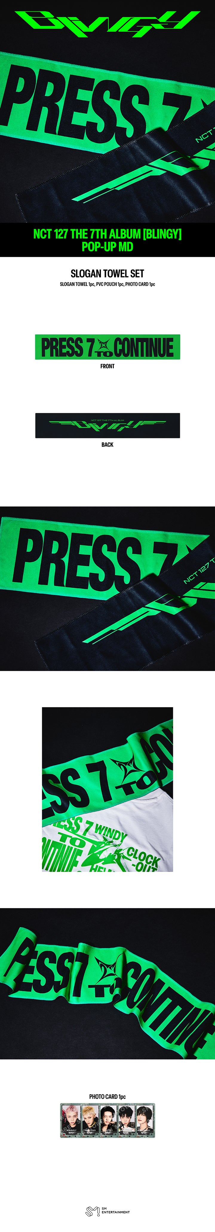 NCT127 - 2026 NCT 127 The 7th Album [BLINGY] POP-UP ‘NEO LOST&FOUND CENTER’ SLOGAN TOWEL SET