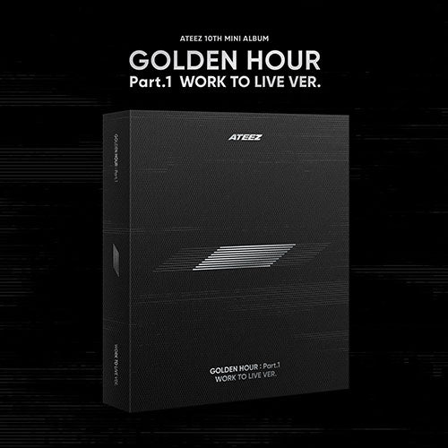 ATEEZ - GOLDEN HOUR PART. 1 (WORK TO LIVE VER.) [10TH MINI ALBUM] + APPLE MUSIC POB PHOTOCARDS