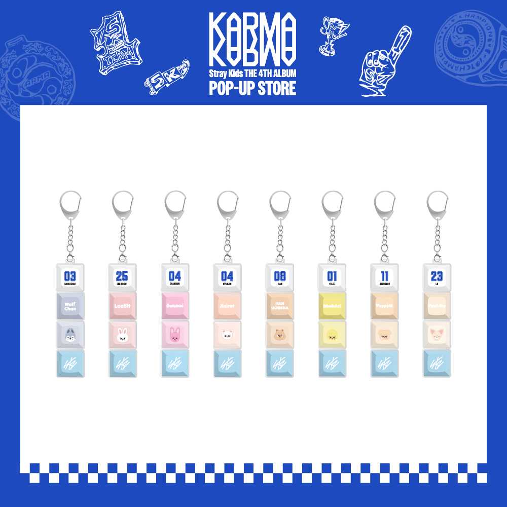 [PRE-ORDER] STRAY KIDS - KARMA POP-UP MD SKZOO KEYCAP KEYRING
