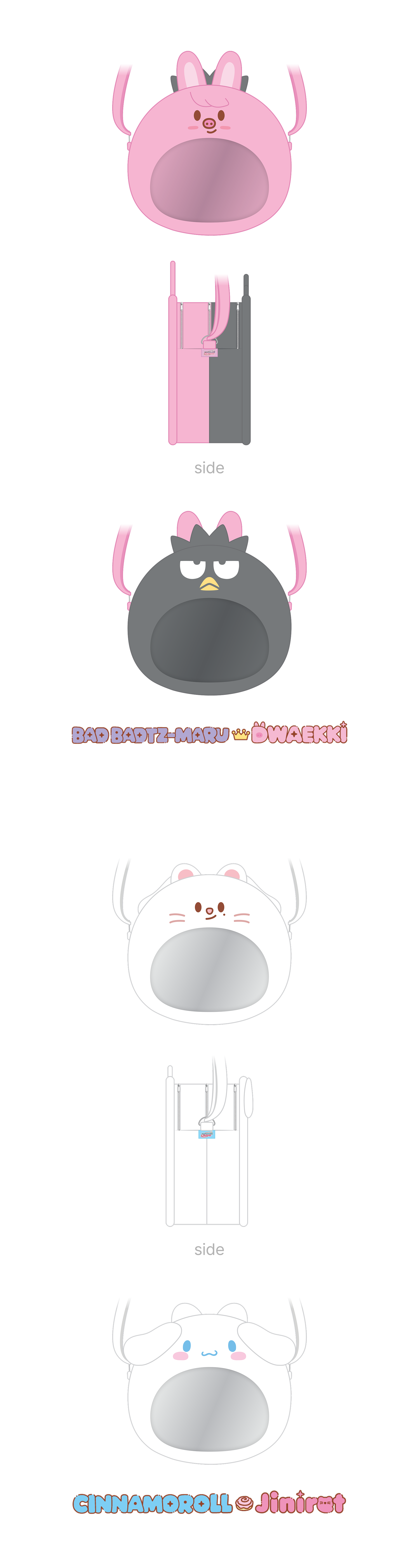 STRAY KIDS - PLUSH PVC CROSS BAG [SKZOO X SANRIO CHARACTERS]