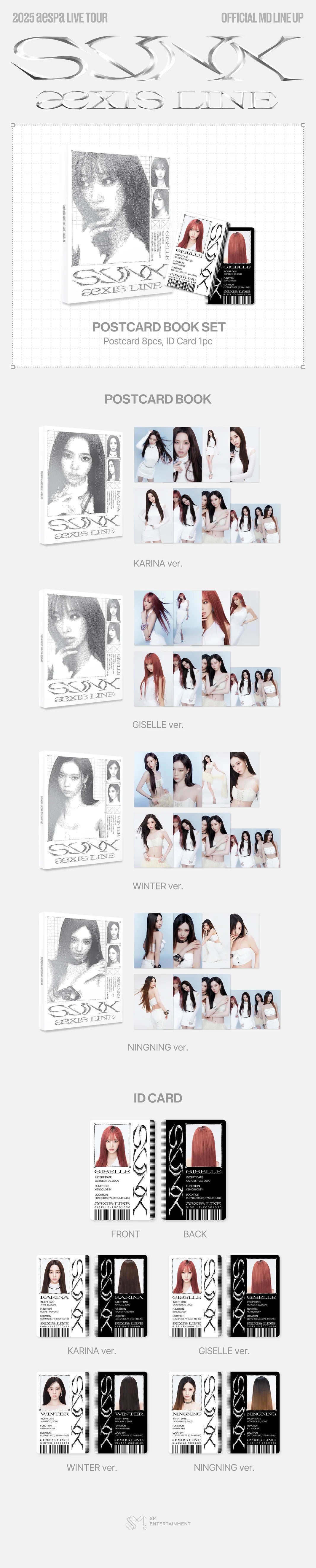 [PRE-ORDER] AESPA - POSTCARD BOOK SET - 2025 aespa LIVE TOUR - SYNK : aeXIS LINE - MD