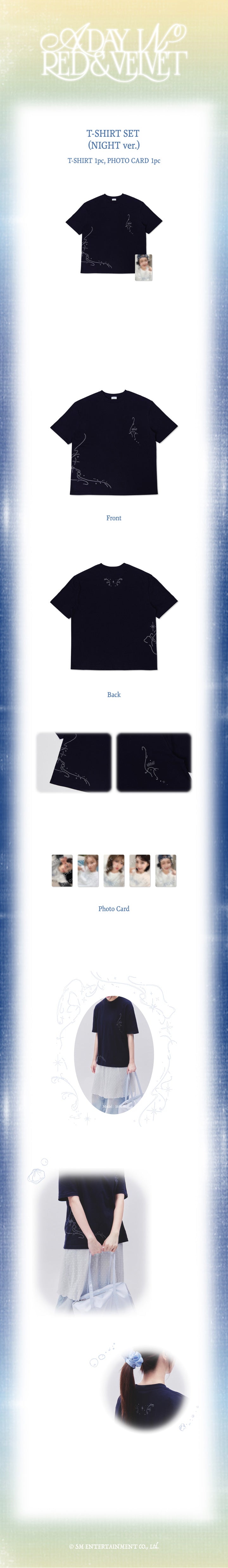 RED VELVET - T-SHIRT SET_NIGHT ver. [FANCON : A DAY IN RED & VELVET_MD]