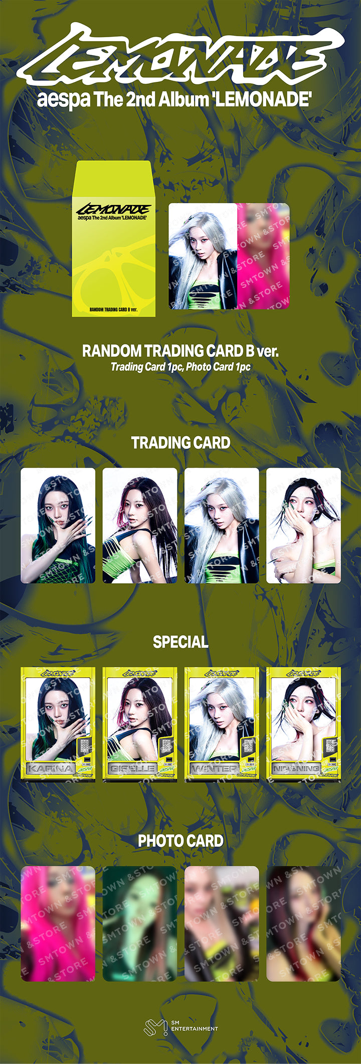 AESPA - RANDOM TRADING CARD (LEMONADE ver. ) [LEMONADE MD]