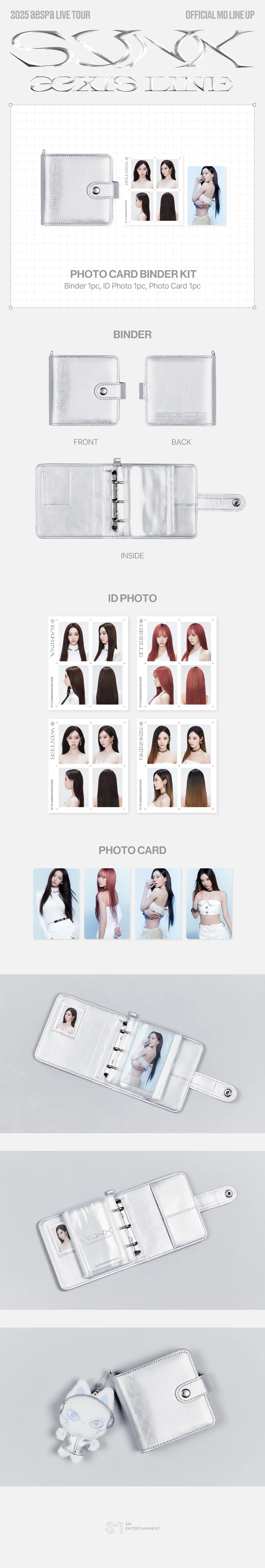 AESPA - PHOTO CARD BINDER KIT - 2025 aespa LIVE TOUR - SYNK : aeXIS LINE - MD