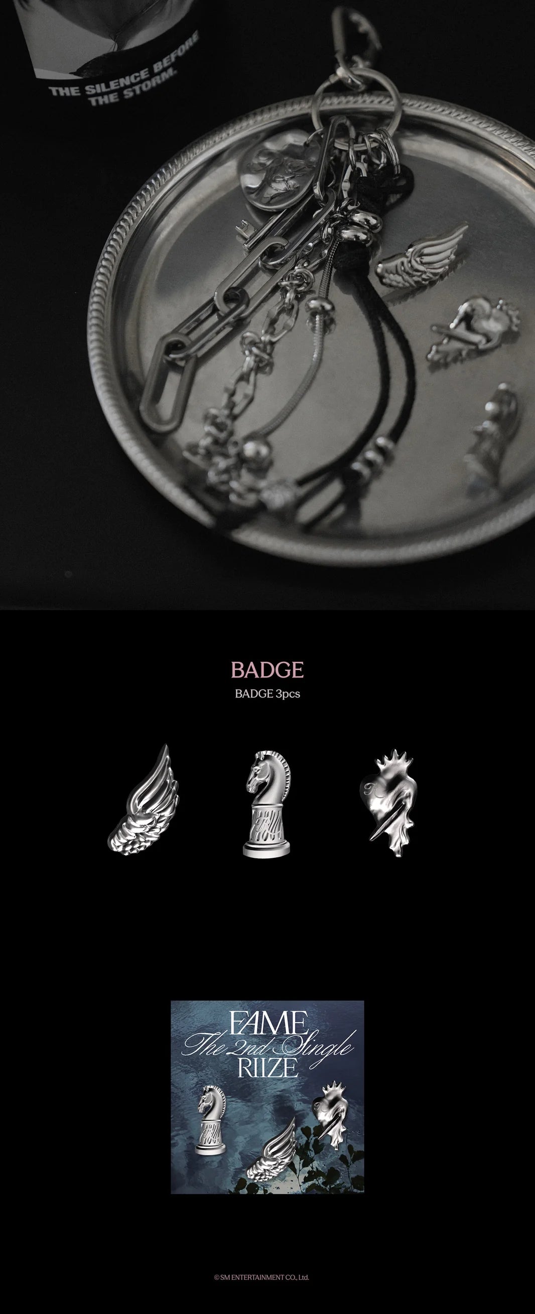 [PRE-ORDER] RIIZE -  BADGE [SILENCE INSIDE THE FAME MD]