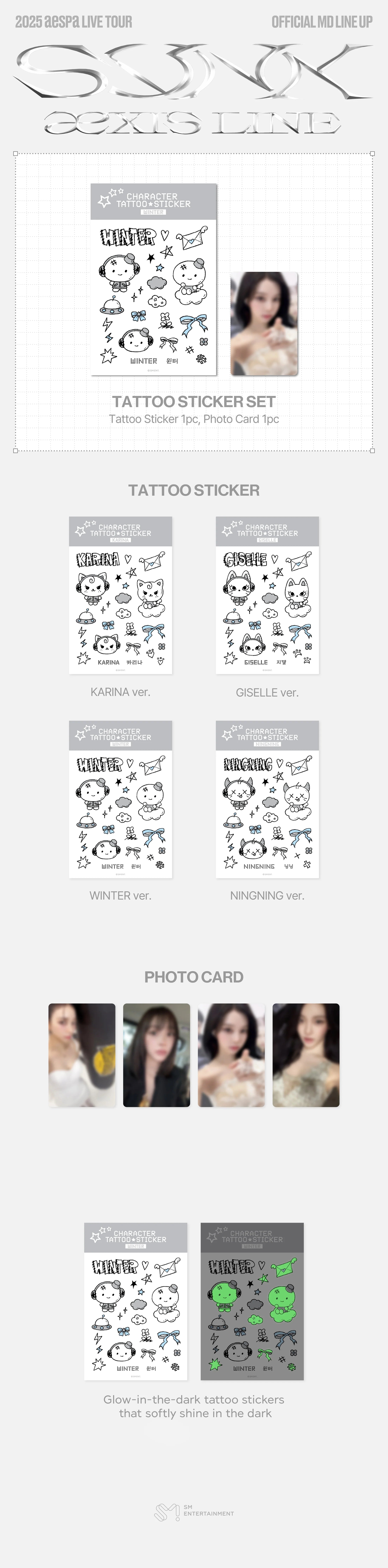 [PRE-ORDER] AESPA - TATTOO STICKER SET - 2025 aespa LIVE TOUR - SYNK : aeXIS LINE - MD