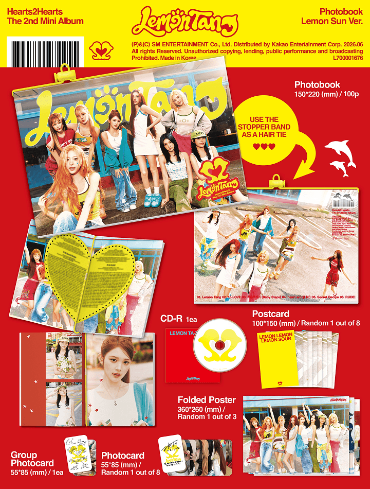 HEARTS2HEARTS - 2ND MINI ALBUM [LEMON TANG] (PHOTOBOOK VER.) - BERRIZ POB