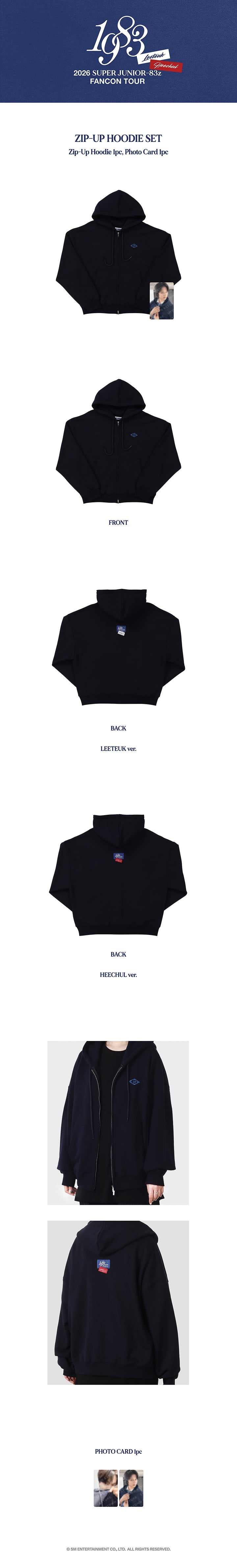SUPER JUNIOR - 83Z_ZIP-UP HOODIE [FANCON TOUR_1983 MD]