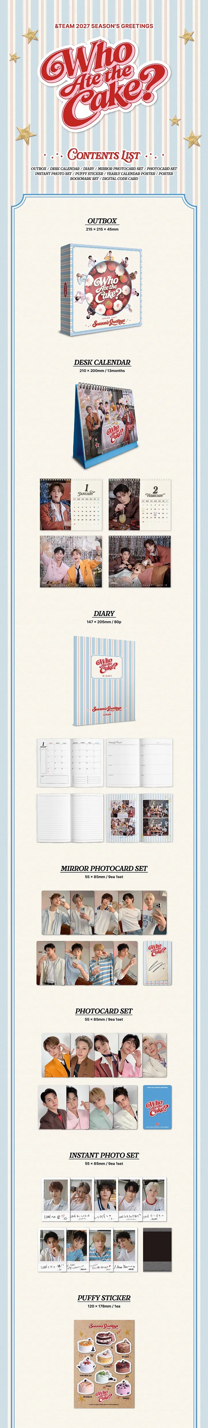 &TEAM - ＆TEAM 2027 SEASON'S GREETINGS 'Who Ate the Cake?' + Weverse Shop POB (&1-6C27-202) - image 2