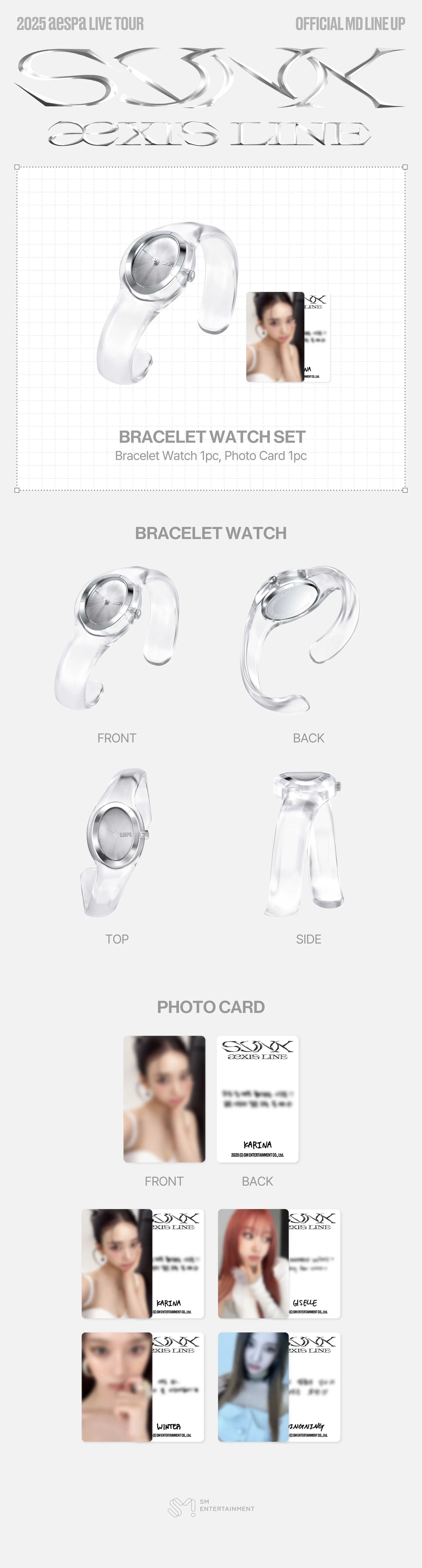 [PRE-ORDER] AESPA - BRACELET WATCH SET - 2025 aespa LIVE TOUR - SYNK : aeXIS LINE - MD