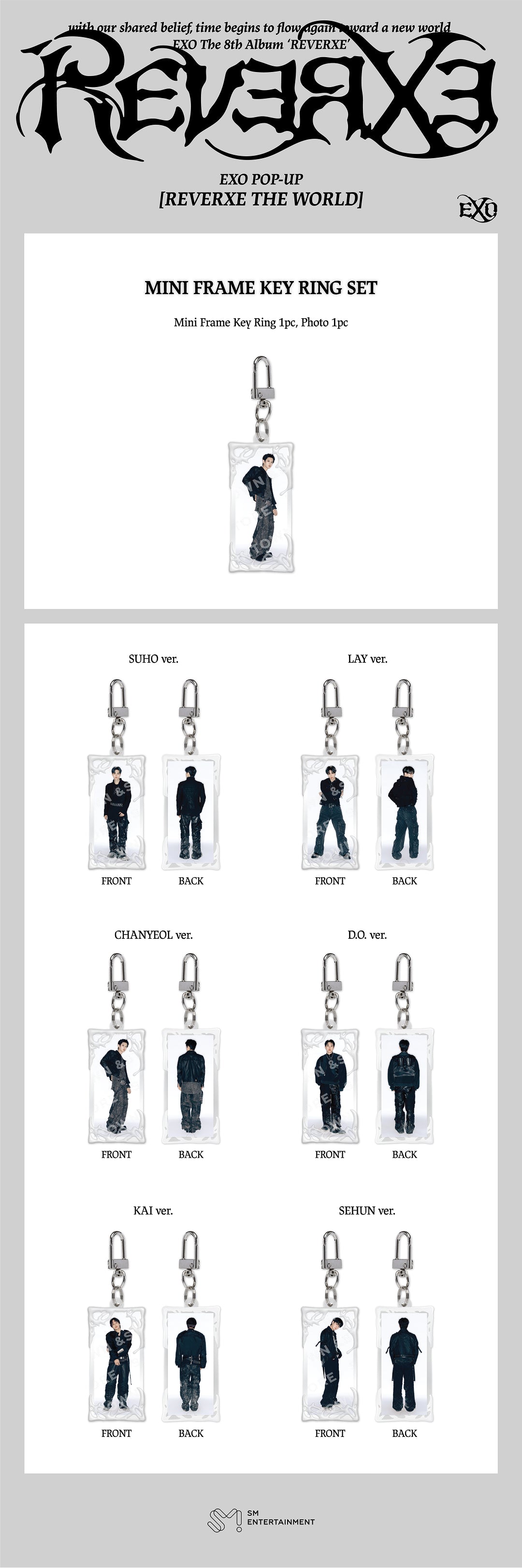 [PRE-ORDER] EXO - MINI FRAME KEY RING [REVERXE THE WORLD] MD