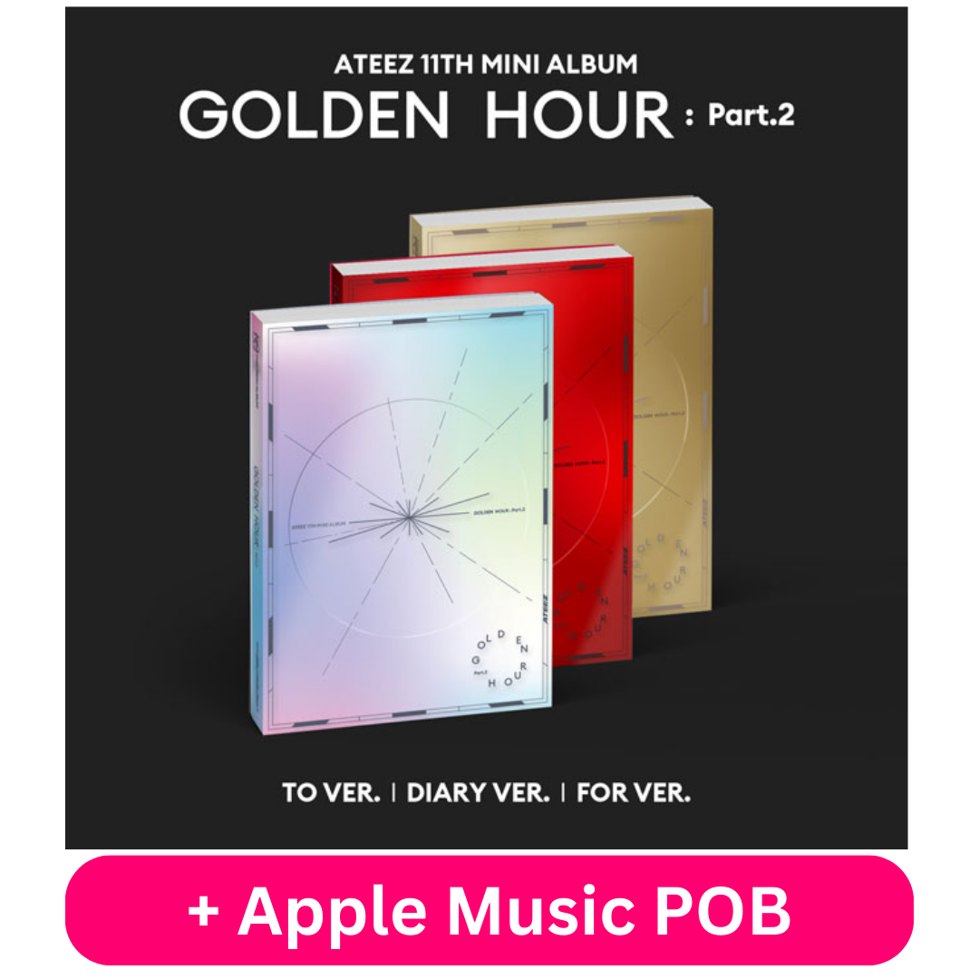 [PRE-ORDER] ATEEZ - GOLDEN HOUR : PART.2 (11TH MINI ALBUM) + APPLE MUSIC POB PHOTOCARD