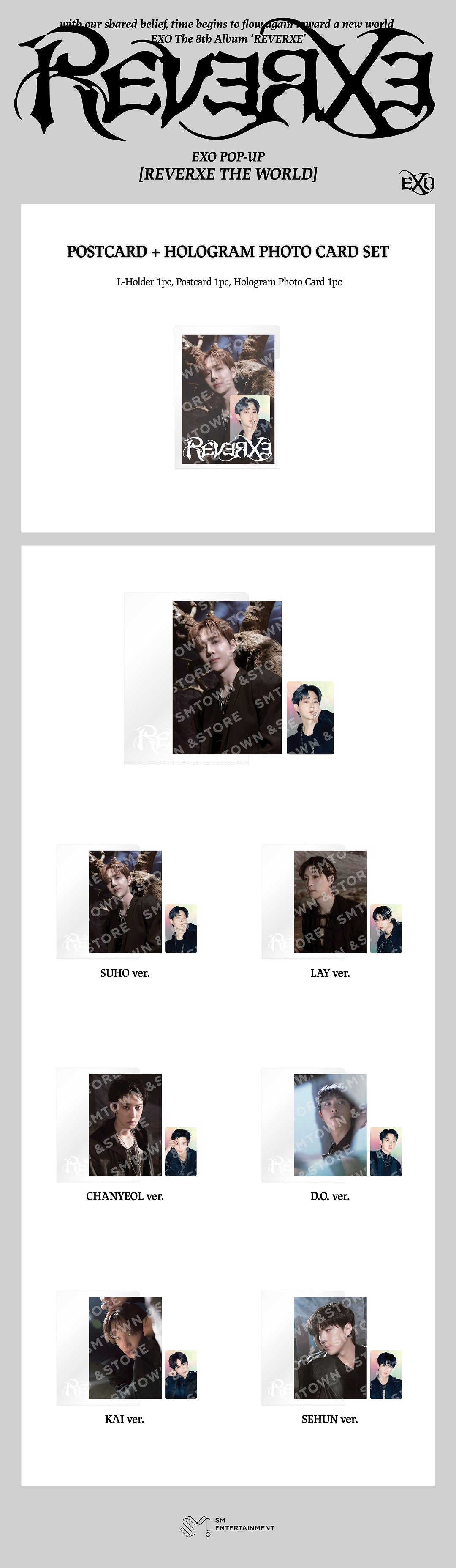 [PRE-ORDER] EXO - POSTCARD + HOLOGRAM PHOTOCARD [REVERXE THE WORLD] MD