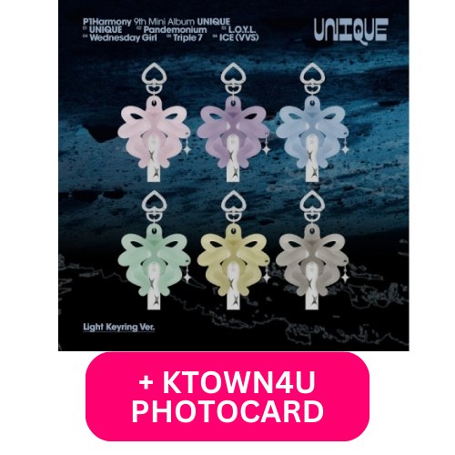 [PRE-ORDER] P1HARMONY - 9TH MINI ALBUM [UNIQUE] (LIGHT KEYRING VER.) + KTOWN4U PHOTOCARD