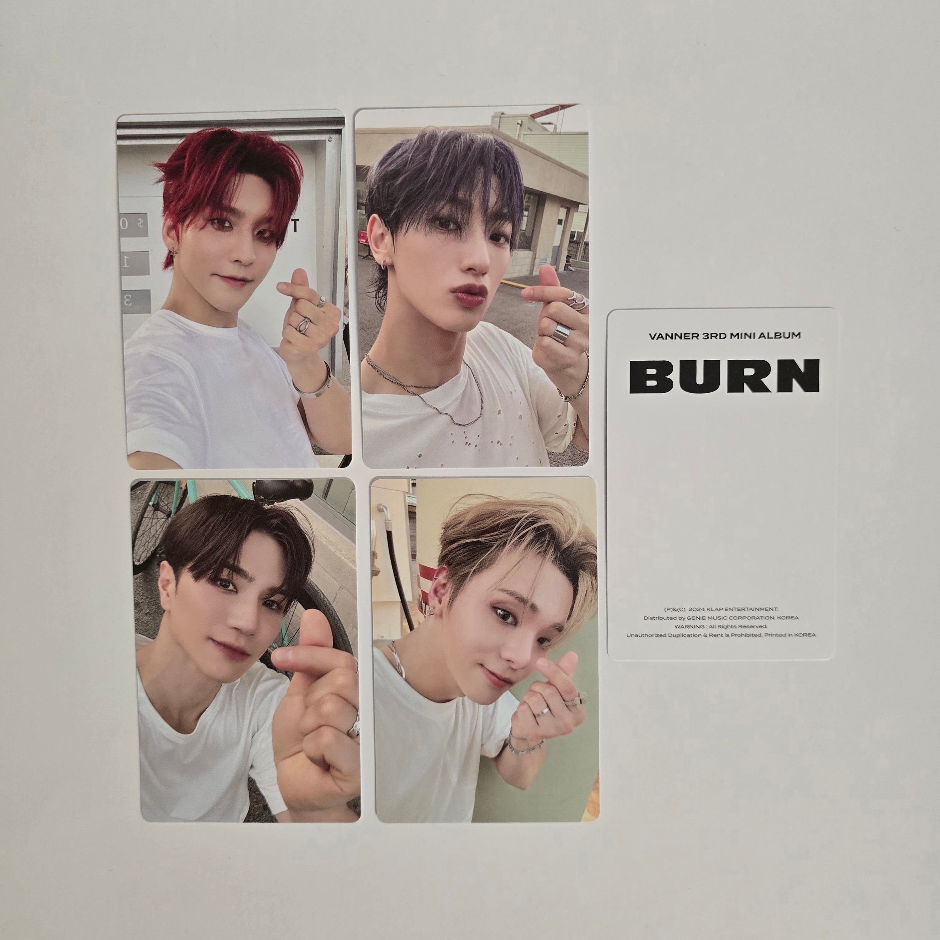 VANNER - BURN - POB PHOTOCARD