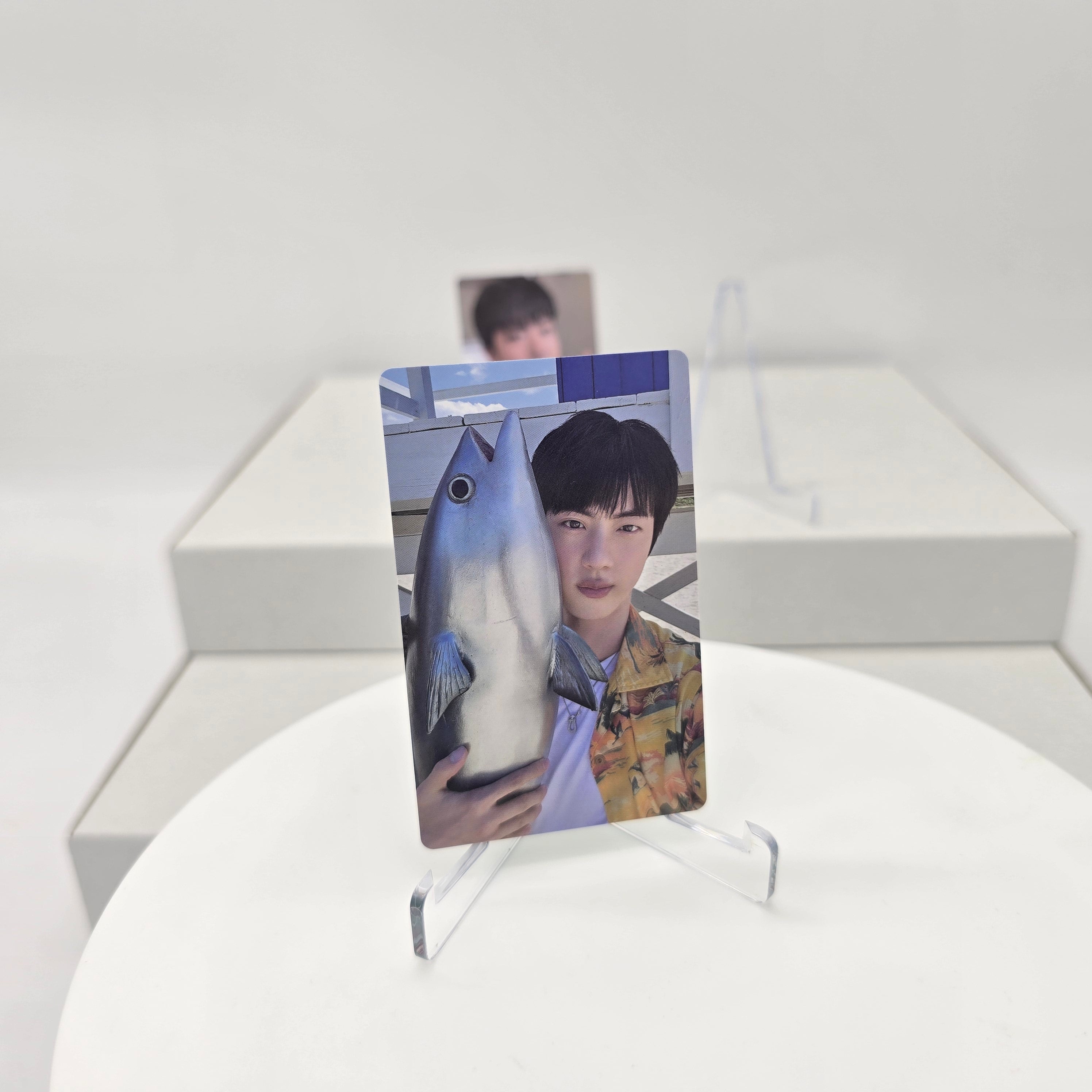 JIN (BTS) - HAPPY - WEVERSE POB PHOTOCARD (GREEN BACKSIDE)