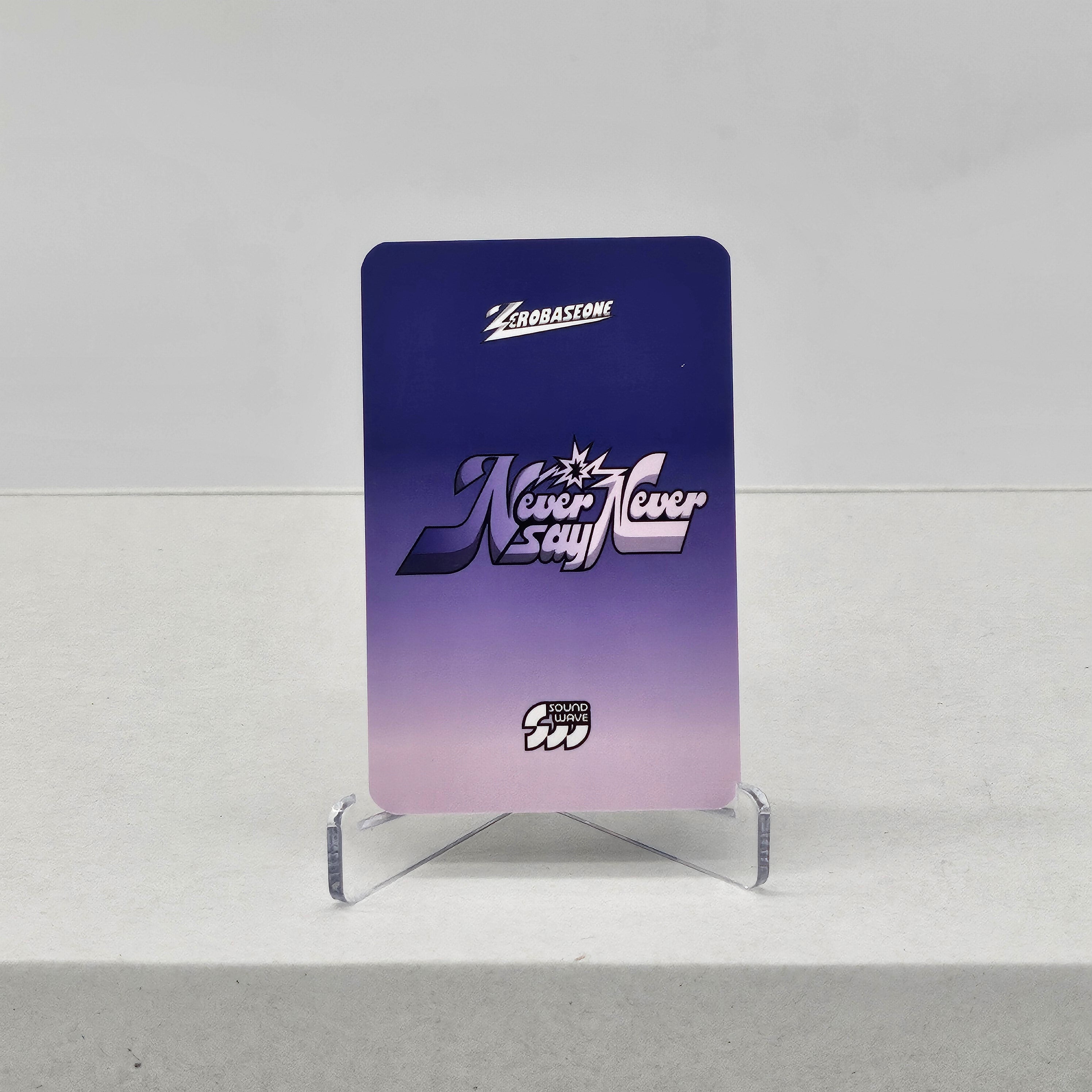 ZEROBASEONE - NEVER SAY NEVER (PHOTOBOOK VER.) - SOUNDWAVE POB PHOTOCARD