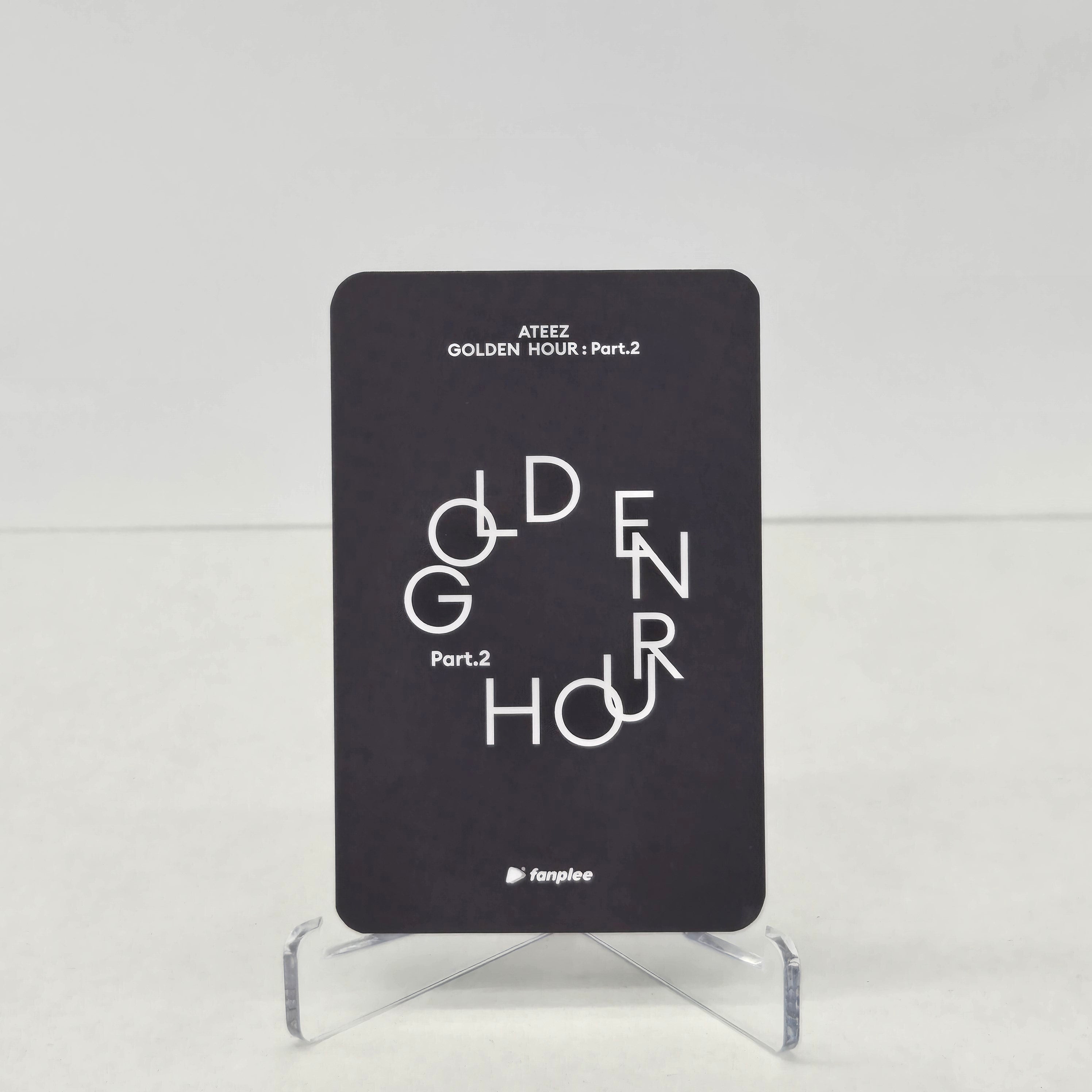 ATEEZ - GOLDEN HOUR : PART.2 - fanplee PHOTOCARD (BLACK BACKSIDE)