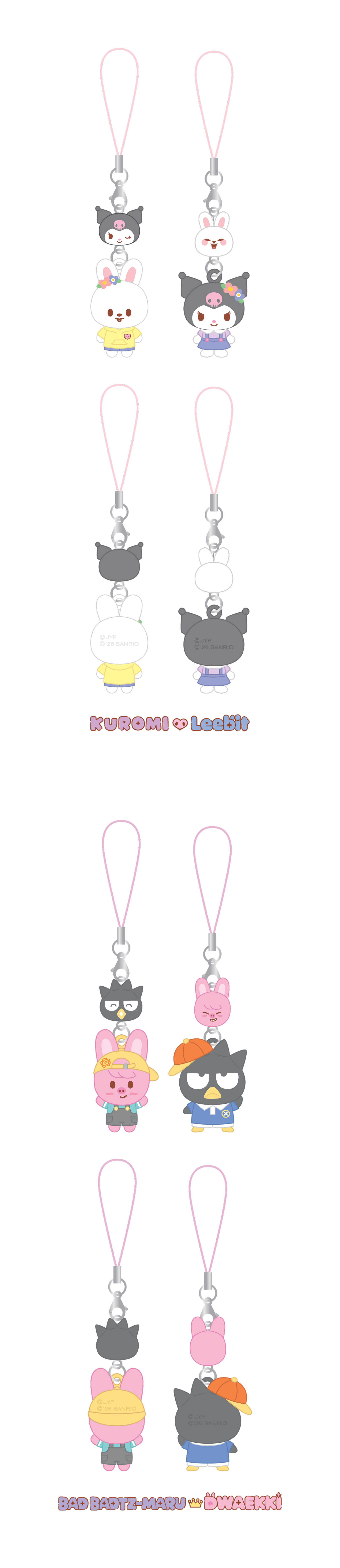 STRAY KIDS - MINI FIGURE COUPLE KEYRING [SKZOO X SANRIO CHARACTERS]