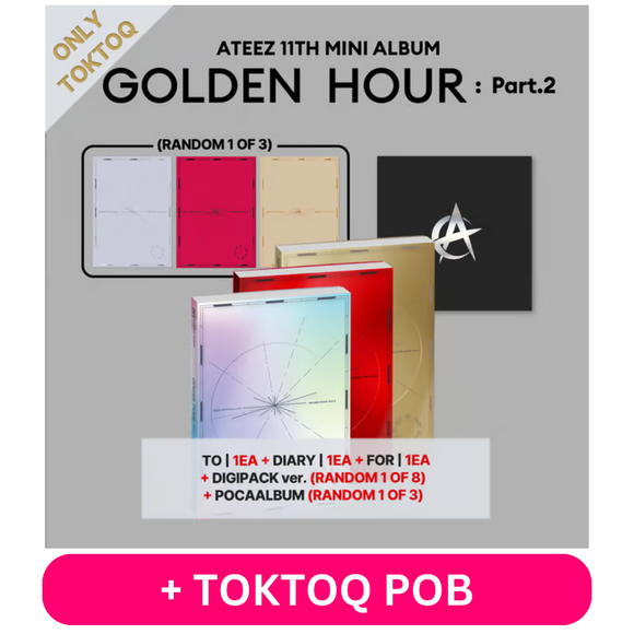 [PRE-ORDER] ATEEZ - GOLDEN HOUR : PART.2 SET + TOKTOQ Gift