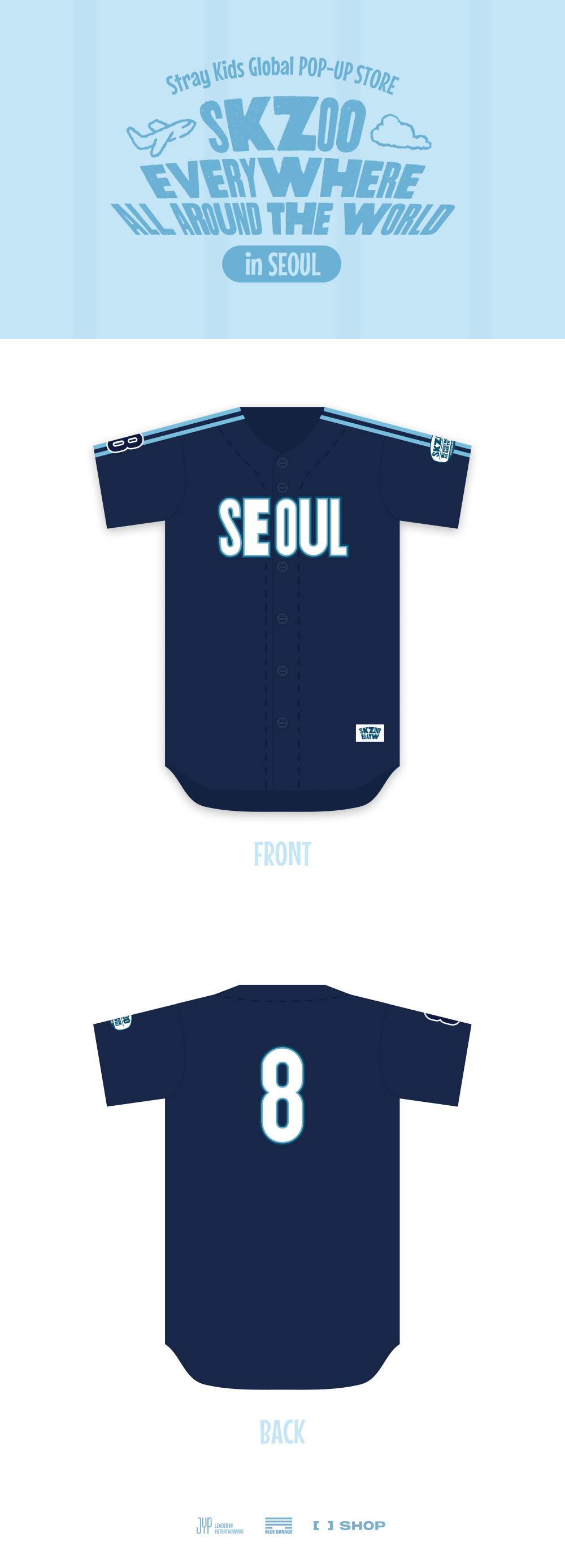 STRAY KIDS - BASEBALL JERSEY SEOUL Ver.  [SKZOO Everywhere All Around The World]
