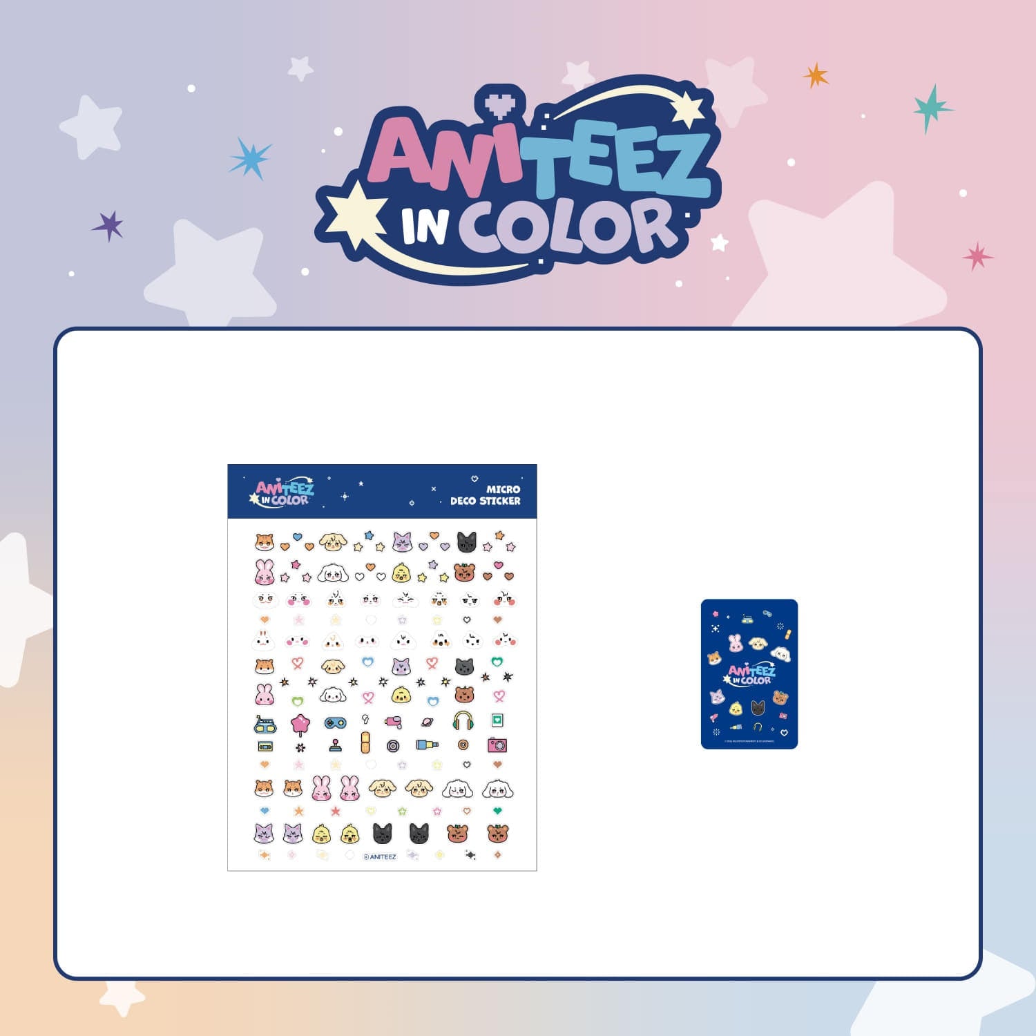 ATEEZ - MICRO DECO STICKER  [ANITEEZ IN COLOR]