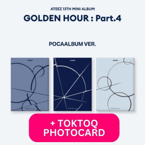 [PRE-ORDER] ATEEZ - 13TH MINI ALBUM [GOLDEN HOUR : PART.4] (POCAALBUM VER.) + TOKTOQ POB