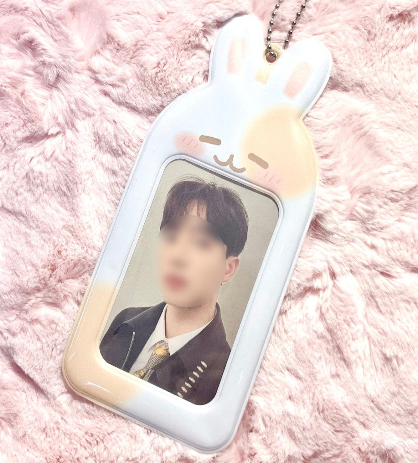 Jelly Small-Eyed Rabbit Photocard Holder Keyring