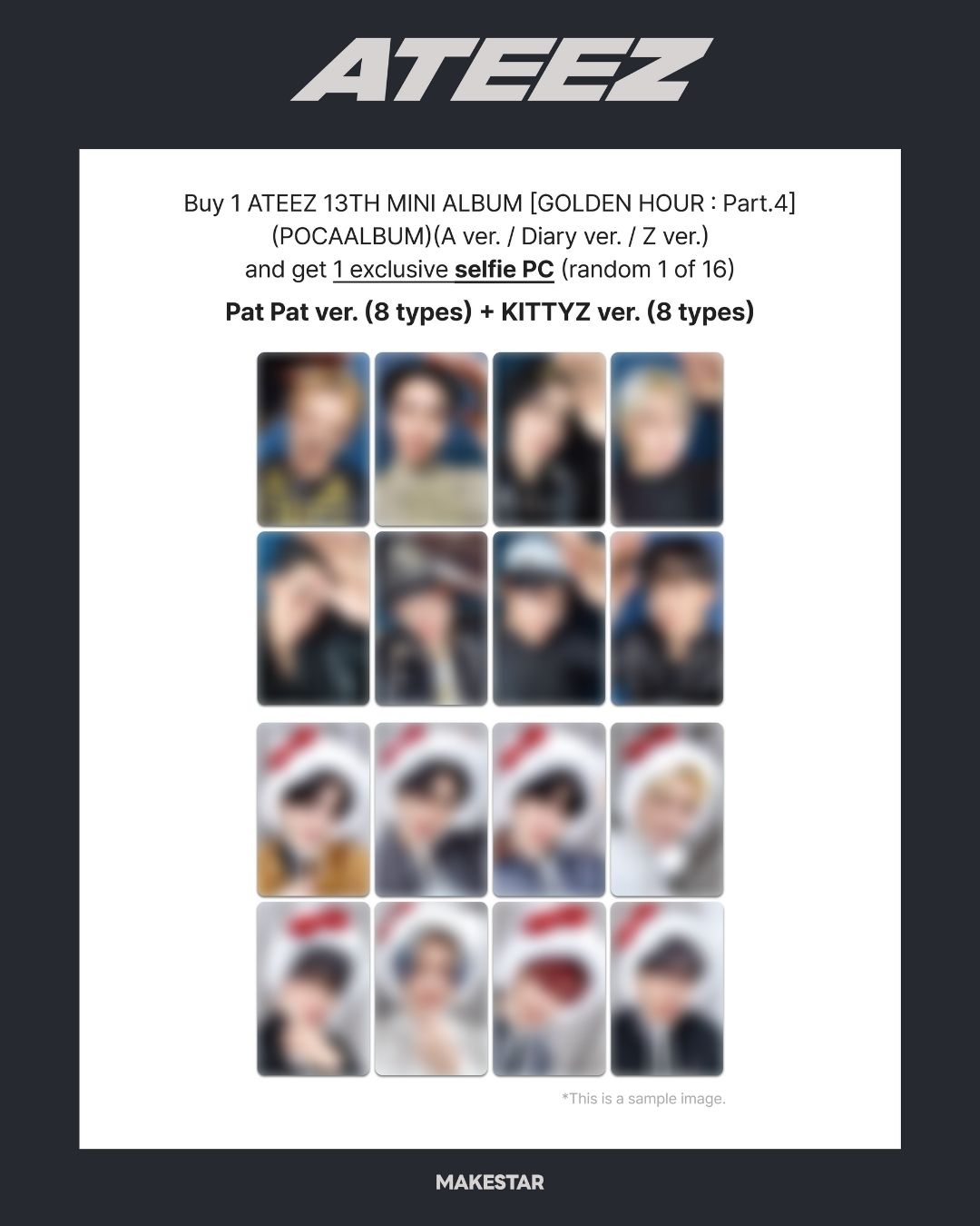 PRE-ORDER] ATEEZ - 13TH MINI ALBUM [GOLDEN HOUR : PART.4] (POCAALBUM