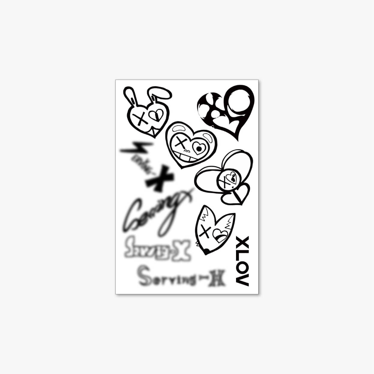 XLOV - TATTOO STICKERS  [SERVING-X_IN SEOUL MD]