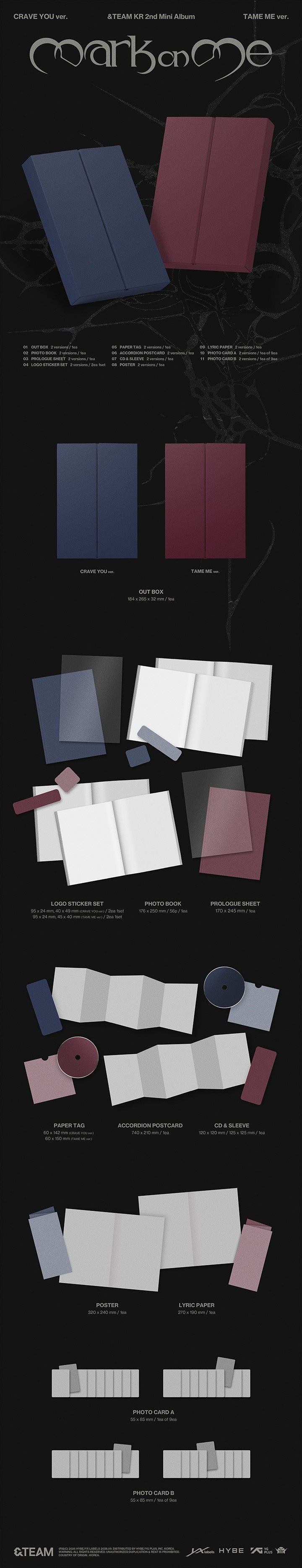 &TEAM - MARK ON ME (2ND KOREAN MINI ALBUM) SET + EARLY-BIRD Weverse Gift