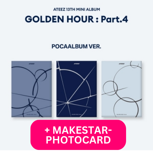 [PRE-ORDER] ATEEZ - 13TH MINI ALBUM [GOLDEN HOUR : PART.4] (POCAALBUM VER.) + MAKESTAR POB