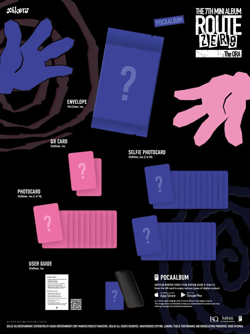 XIKERS - 7TH MINI ALBUM [ROUTE ZERO : The ORA] (POCAALBUM Ver.) - MAKESTAR POB